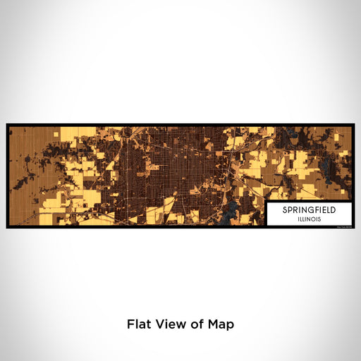 Flat View of Map Custom Springfield Illinois Map Enamel Mug in Ember