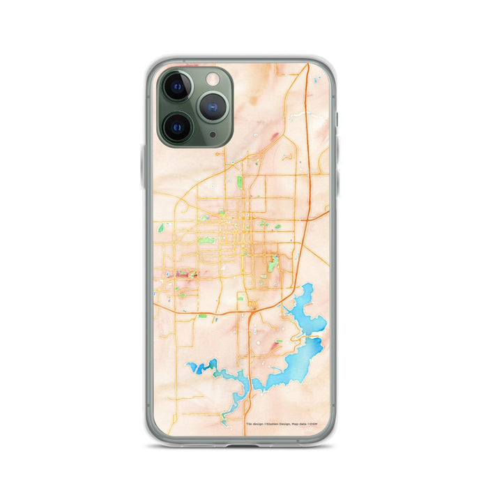 Custom Springfield Illinois Map Phone Case in Watercolor