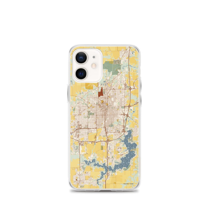 Custom Springfield Illinois Map iPhone 12 mini Phone Case in Woodblock