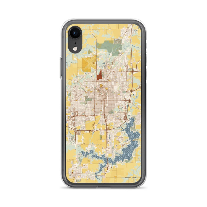 Custom Springfield Illinois Map Phone Case in Woodblock