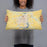 Person holding 20x12 Custom Springfield Illinois Map Throw Pillow in Woodblock
