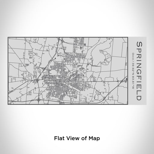Rendered View of Springfield Ohio Map Engraving on 17oz Stainless Steel Insulated Cola Bottle