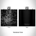 Rendered View of Springfield Ohio Map Engraving on 6oz Stainless Steel Flask in Black
