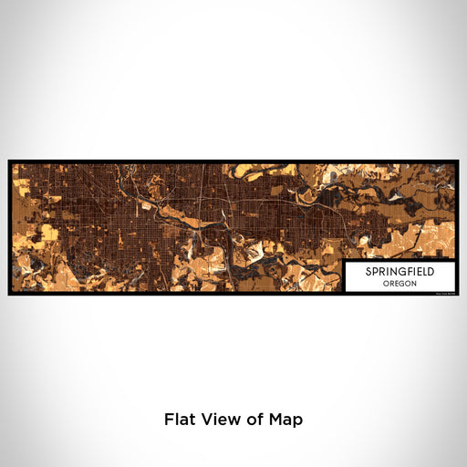 Flat View of Map Custom Springfield Oregon Map Enamel Mug in Ember