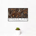12x18 Spruce Pine North Carolina Map Print Landscape Orientation in Ember Style With Small Cactus Plant in White Planter