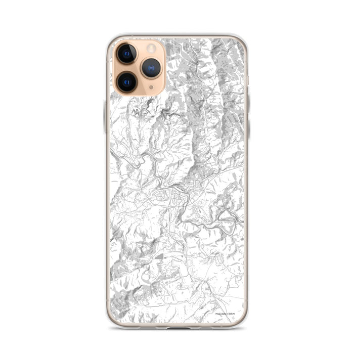 Custom iPhone 11 Pro Max Spruce Pine North Carolina Map Phone Case in Classic