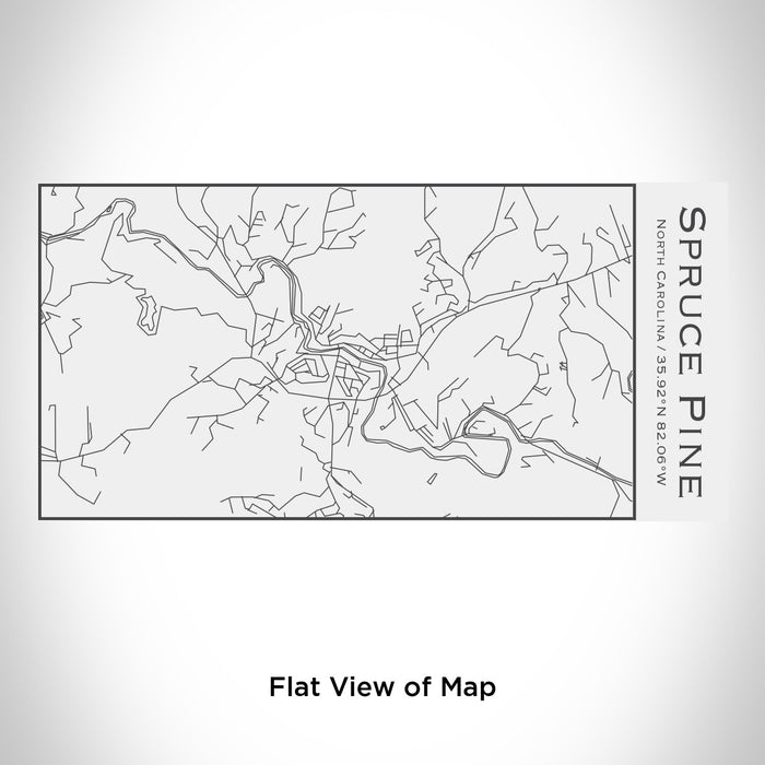 Rendered View of Spruce Pine North Carolina Map Engraving on 17oz Stainless Steel Insulated Cola Bottle in White