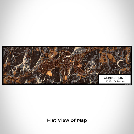 Flat View of Map Custom Spruce Pine North Carolina Map Enamel Mug in Ember