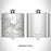 Rendered View of Spruce Pine North Carolina Map Engraving on 6oz Stainless Steel Flask