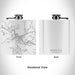 Rendered View of Spruce Pine North Carolina Map Engraving on 6oz Stainless Steel Flask in White
