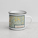 Right View Custom Spruce Pine North Carolina Map Enamel Mug in Woodblock