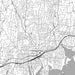 Stamford Connecticut Map Print in Classic Style Zoomed In Close Up Showing Details