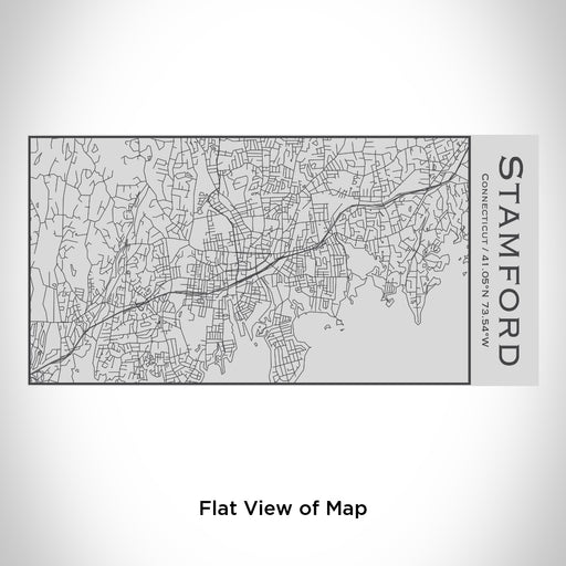 Rendered View of Stamford Connecticut Map Engraving on 17oz Stainless Steel Insulated Cola Bottle