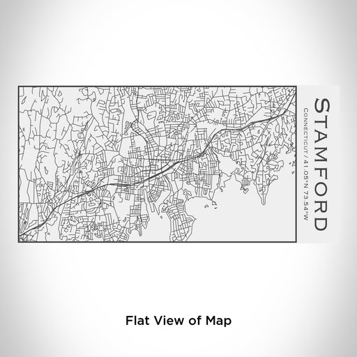 Rendered View of Stamford Connecticut Map Engraving on 17oz Stainless Steel Insulated Cola Bottle in White
