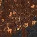 Stamford Connecticut Map Print in Ember Style Zoomed In Close Up Showing Details