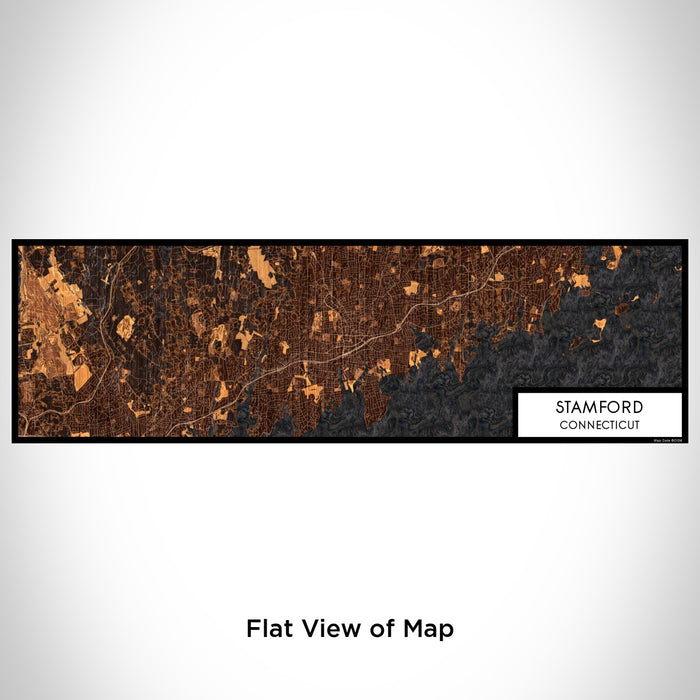 Flat View of Map Custom Stamford Connecticut Map Enamel Mug in Ember