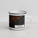 Right View Custom Stamford Connecticut Map Enamel Mug in Ember