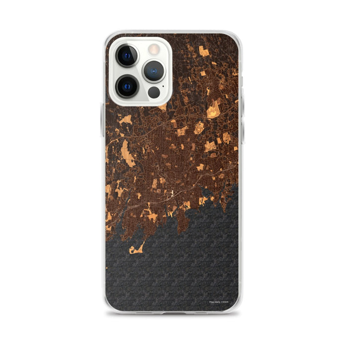 Custom Stamford Connecticut Map iPhone 12 Pro Max Phone Case in Ember