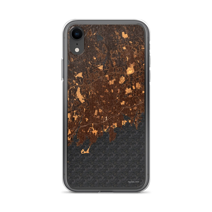 Custom Stamford Connecticut Map Phone Case in Ember