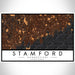 Stamford Connecticut Map Print Landscape Orientation in Ember Style With Shaded Background