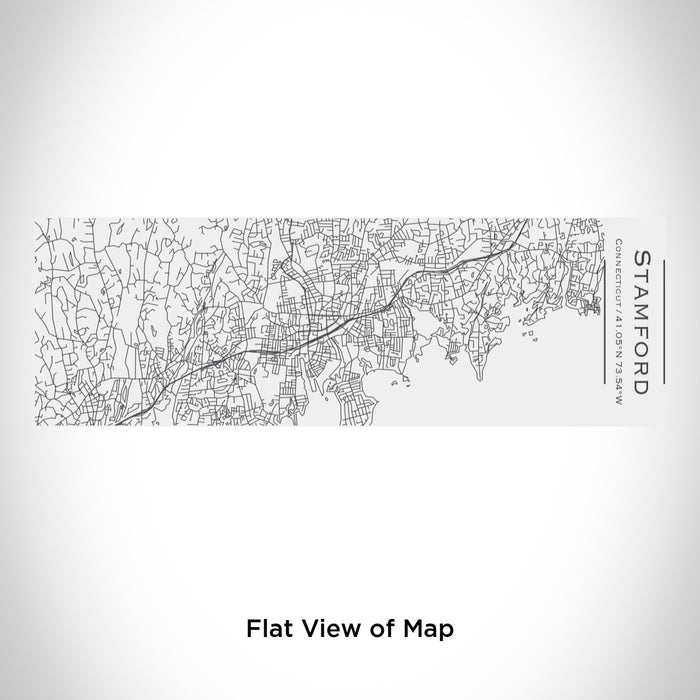 Rendered View of Stamford Connecticut Map Engraving on 10oz Stainless Steel Insulated Cup with Sliding Lid in White