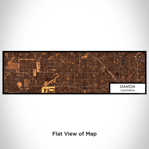 Flat View of Map Custom Stanton California Map Enamel Mug in Ember