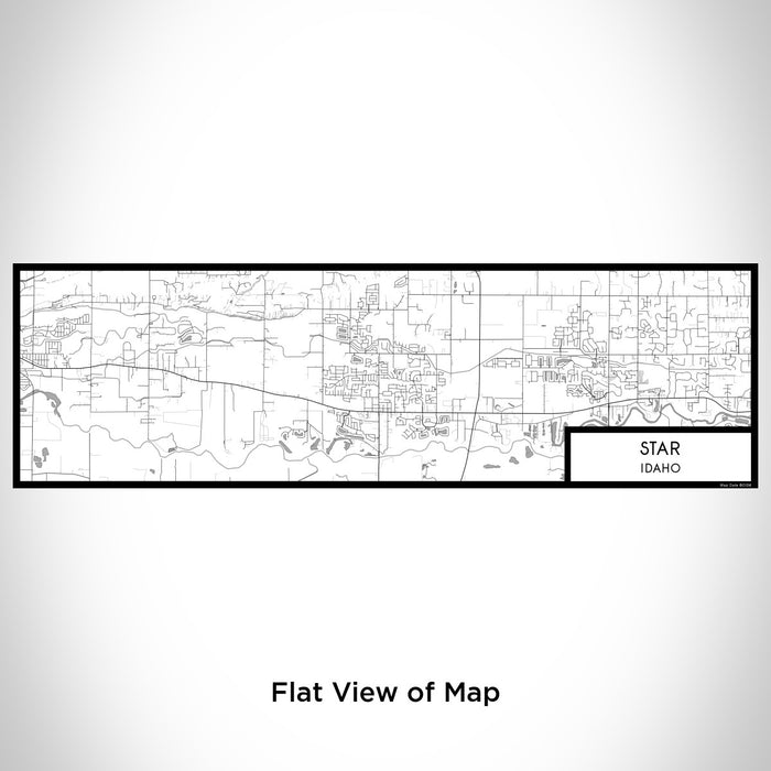 Flat View of Map Custom Star Idaho Map Enamel Mug in Classic