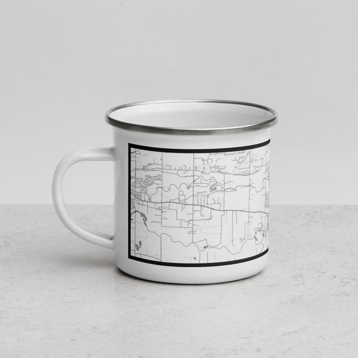 Left View Custom Star Idaho Map Enamel Mug in Classic
