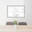 24x36 Star Idaho Map Print Landscape Orientation in Classic Style Behind 2 Chairs Table and Potted Plant