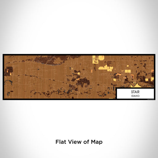 Flat View of Map Custom Star Idaho Map Enamel Mug in Ember