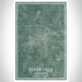 Starkville Mississippi Map Print Portrait Orientation in Afternoon Style With Shaded Background