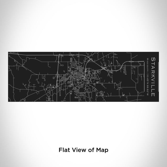 Rendered View of Starkville Mississippi Map Engraving on 10oz Stainless Steel Insulated Cup with Sliding Lid in Black