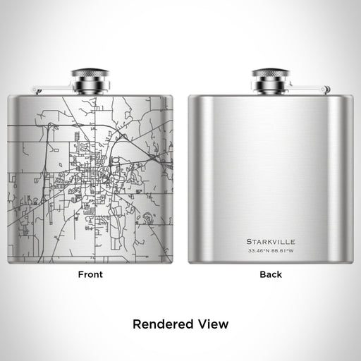 Rendered View of Starkville Mississippi Map Engraving on undefined