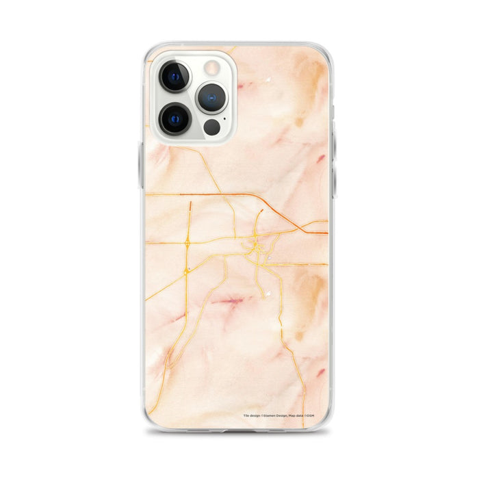 Custom Starkville Mississippi Map iPhone 12 Pro Max Phone Case in Watercolor