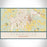 Starkville Mississippi Map Print Landscape Orientation in Woodblock Style With Shaded Background