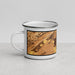 Left View Custom State College Pennsylvania Map Enamel Mug in Ember