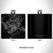 Rendered View of State College Pennsylvania Map Engraving on 6oz Stainless Steel Flask in Black