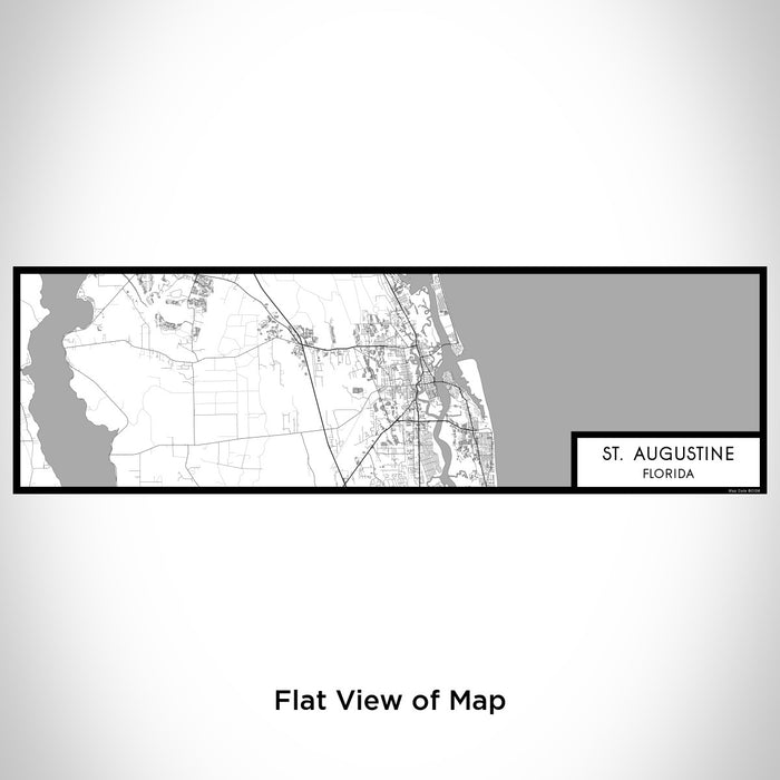 Flat View of Map Custom St. Augustine Florida Map Enamel Mug in Classic