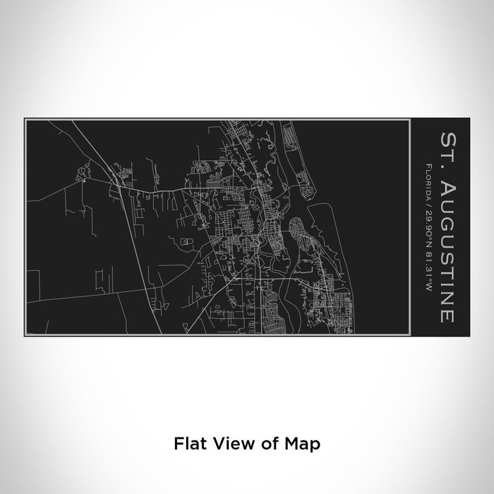 Rendered View of St. Augustine Florida Map Engraving on 17oz Stainless Steel Insulated Cola Bottle in Black