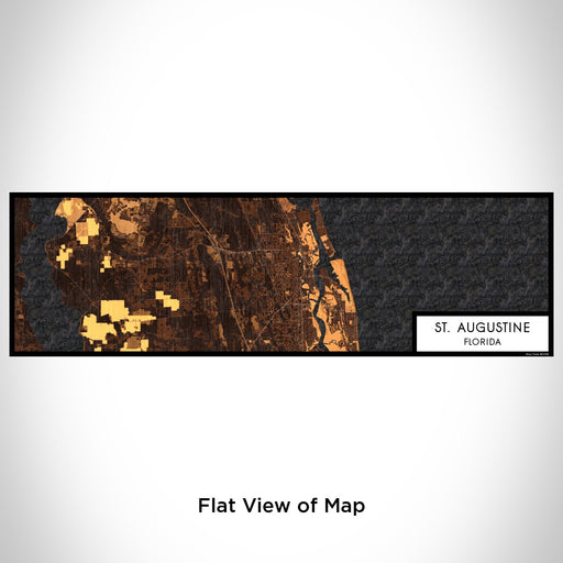 Flat View of Map Custom St. Augustine Florida Map Enamel Mug in Ember