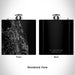 Rendered View of St. Augustine Florida Map Engraving on 6oz Stainless Steel Flask in Black