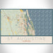 St. Augustine Florida Map Print Landscape Orientation in Woodblock Style With Shaded Background