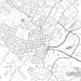 Staunton Virginia Map Print in Classic Style Zoomed In Close Up Showing Details