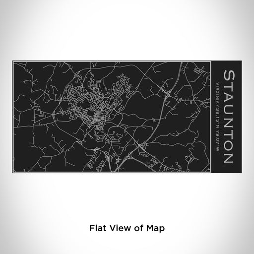 Rendered View of Staunton Virginia Map Engraving on 17oz Stainless Steel Insulated Cola Bottle in Black