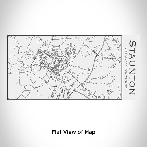Rendered View of Staunton Virginia Map Engraving on 17oz Stainless Steel Insulated Cola Bottle in White