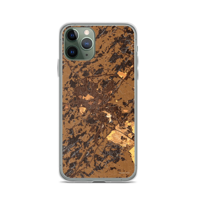 Custom iPhone 11 Pro Staunton Virginia Map Phone Case in Ember