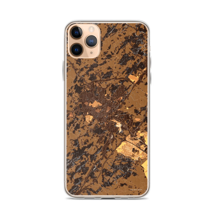 Custom iPhone 11 Pro Max Staunton Virginia Map Phone Case in Ember