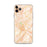 Custom iPhone 11 Pro Max Staunton Virginia Map Phone Case in Watercolor