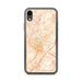 Custom iPhone XR Staunton Virginia Map Phone Case in Watercolor