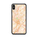 Custom iPhone XS Max Staunton Virginia Map Phone Case in Watercolor